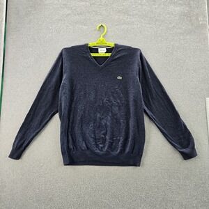 Lacoste Men Sweater 7 Blue Logo Long Sleeve
